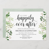 Invitation Dîner de répétition Mariage rustique verdure Invit (Devant / Derrière)