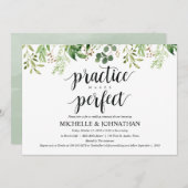 Invitation Dîner de répétition Mariage rustique verdure Invit (Devant / Derrière)