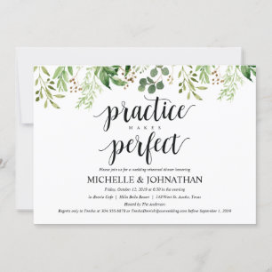 Invitation Dîner de répétition Mariage rustique verdure Invit