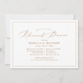 Invitation Dîner de répétition Mariage simple et chic (Devant)