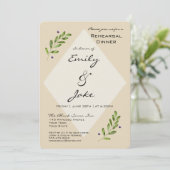 Invitation Dîner de répétition Mariage simple et moderne Invi (Debout devant)