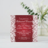 Invitation Dîner de répétition mariage Sparkle Red (Debout devant)