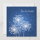 Invitation Dîner de répétition mariage Sparkle Sapphire Étinc (Dos)