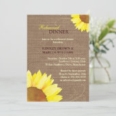 Invitation Dîner de répétition Mariage Sunflowers (Debout devant)