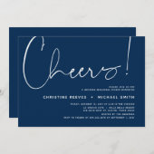 Invitation Dîner de répétition mariage, Thème minimaliste mod (Devant / Derrière)