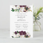 Invitation Dîner de répétition Mariage Velvet Magnolia (Debout devant)