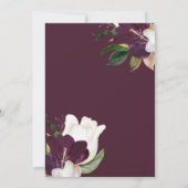 Invitation Dîner de répétition Mariage Velvet Magnolia (Dos)