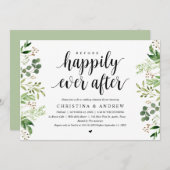 Invitation Dîner de répétition Mariage, verdure estivale mode (Devant / Derrière)