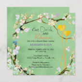 Invitation Dîner de répétition Mariage vert Pistachio (Devant / Derrière)