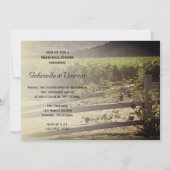 Invitation Dîner de répétition Mariage Vignoble et Rose de cl (Devant)