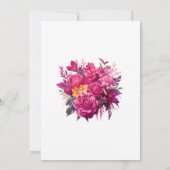 Invitation Dîner de répétition Mariage Viva Magenta Floral (Dos)