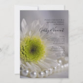 Invitation Dîner de répétition Mariage White Daisy and Pearls (Devant)