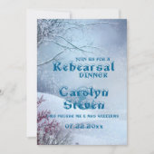 Invitation Dîner de répétition Mariage Winter Wonderland (Devant)