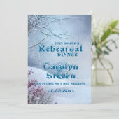 Invitation Dîner de répétition Mariage Winter Wonderland (Debout devant)