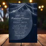 Invitation Dîner de répétition Marine Blue Rustic Tree Lights<br><div class="desc">Donnez le ton parfait pour votre dîner de répétition avec nos lampes à cordes bleu marine aux arbres sculptés invitation initiales. Ce design élégant est orné d'un arbre rustique orné de lampes à cordes et d'initiales sculptées, créant une atmosphère chaleureuse et accueillante. Idéal pour les événements extérieurs et boisés, cette...</div>