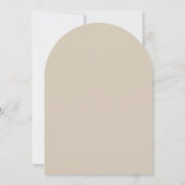 Invitation Dîner de répétition marron beige moderne arqué (Dos)