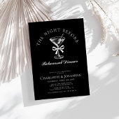 Invitation Dîner de répétition Martini à main élégante