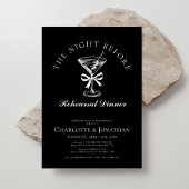 Invitation Dîner de répétition Martini à main élégante