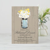 Invitation Dîner de répétition Mason Bleu Jar et Daisy (Debout devant)