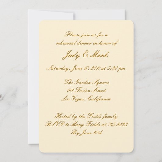 Invitation Dîner de répétition Mason Jar Fleurs Jaunes Invita (Dos)
