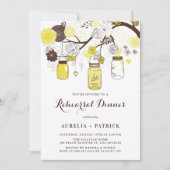 Invitation Dîner de répétition Mason Jaune (Devant)