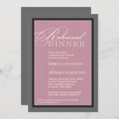 Invitation Dîner De Répétition Mauve Classique (Devant / Derrière)