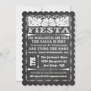 Invitation Dîner de répétition mexicain de Chalkboard