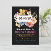 Invitation Dîner de répétition mexicaine Fleurs pressées (Debout devant)