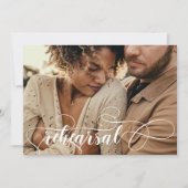 Invitation Dîner de répétition minimal couleur or Moden Photo (Devant)