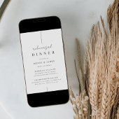 Invitation Dîner de répétition minimal manuscrit moderne