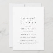 Invitation Dîner de répétition minimal manuscrit moderne (Devant)