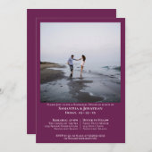 Invitation Dîner de répétition minimal Mariage photo Cassis (Devant / Derrière)