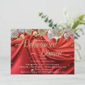 Invitation Dîner de répétition minimal Royal Rouge moderne (Debout devant)