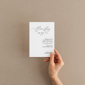 Invitation Dîner de répétition minimaliste avec script