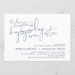Invitation Dîner de répétition minimaliste des Mariages de sc