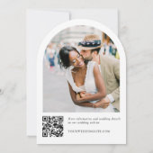 Invitation Dîner de répétition minimaliste élégant (Dos)