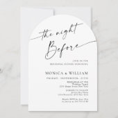 Invitation Dîner de répétition minimaliste élégant (Devant)