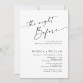 Invitation Dîner de répétition minimaliste élégant (Devant)