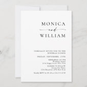 Invitation Dîner de répétition minimaliste élégant (Devant)