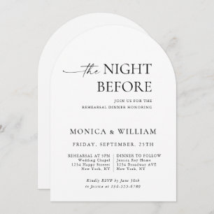 Invitation Dîner de répétition minimaliste élégant