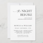 Invitation Dîner de répétition minimaliste élégant (Devant)