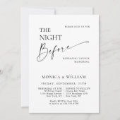 Invitation Dîner de répétition minimaliste élégant (Devant)