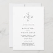 Invitation Dîner de répétition minimaliste en feuille d'olive (Devant)