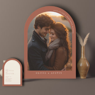 Invitation Dîner de répétition minimaliste en terre cuite