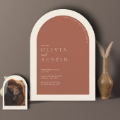 Invitation Dîner de répétition minimaliste en terre cuite