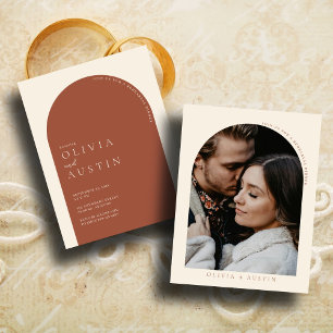 Invitation Dîner de répétition minimaliste en terre cuite