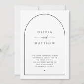 Invitation Dîner de répétition minimaliste Mariage Arch Photo (Devant)
