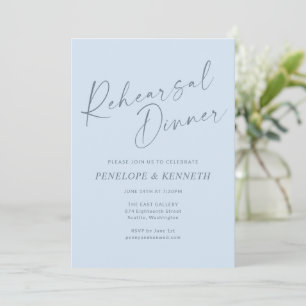 Invitation Dîner de répétition minimaliste moderne écriture b