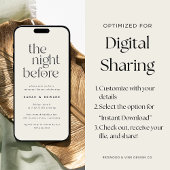 Invitation Dîner de répétition minimaliste numérique