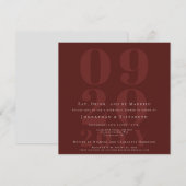 Invitation Dîner de répétition minimaliste rouge (Devant / Derrière)